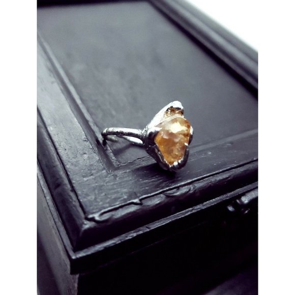 Citrine crystal ring handmade - Picture 11 of 12